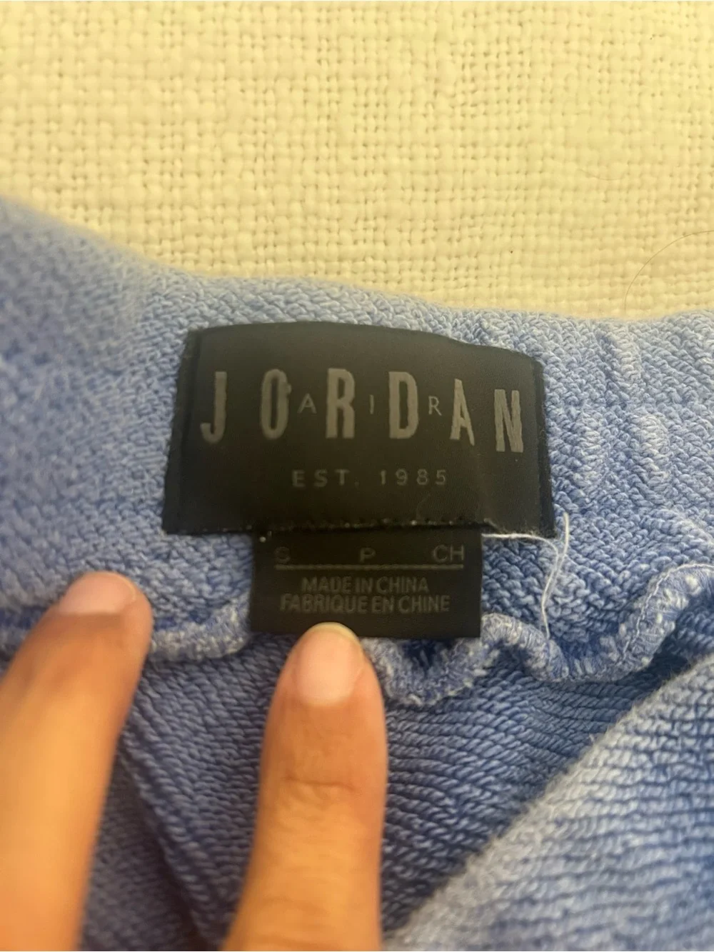 Jordan Men’s Small Blue 100% Cotton French Terry Sweat Shorts Jumpman Drawstring